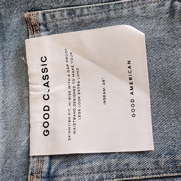 GOOD AMERICAN Good Classic Denim Jeans Women's Size 6/28 NWT - Picture 3 of 15
